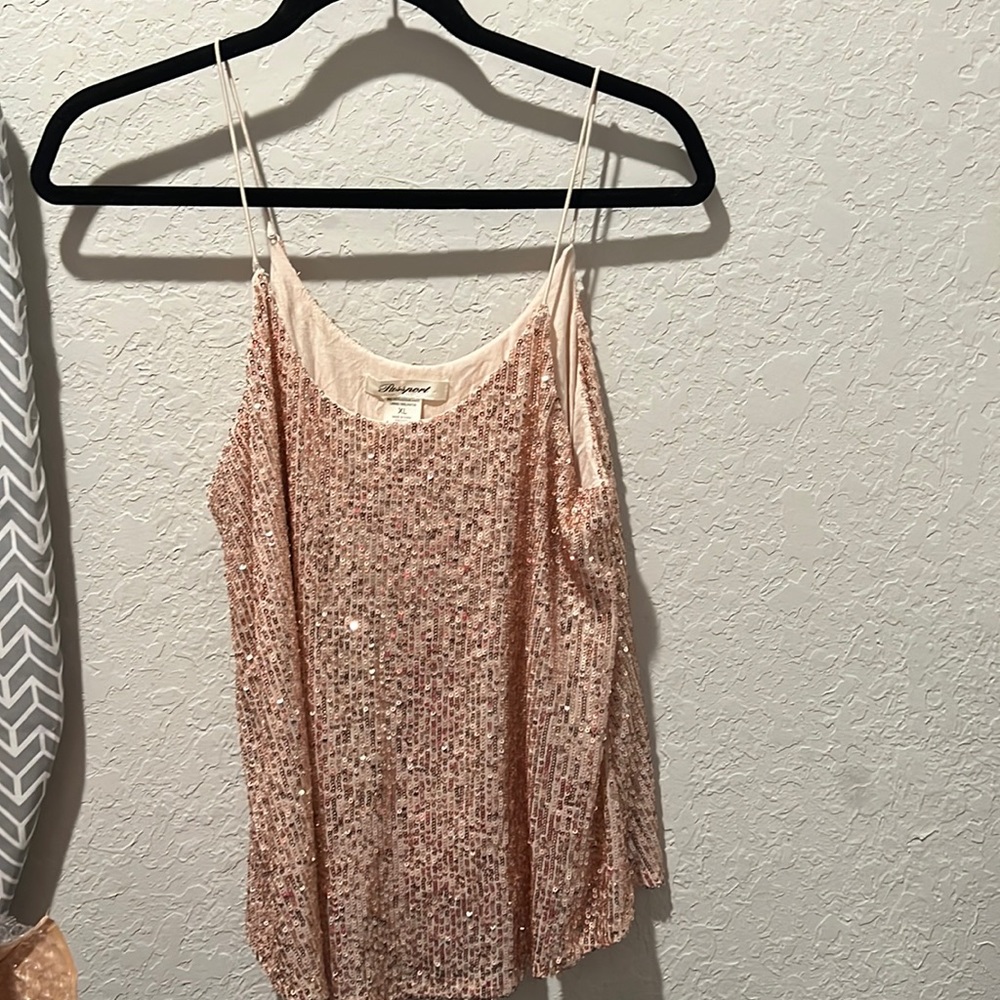 Sparkly Thin Strap Blouse Sleeveless